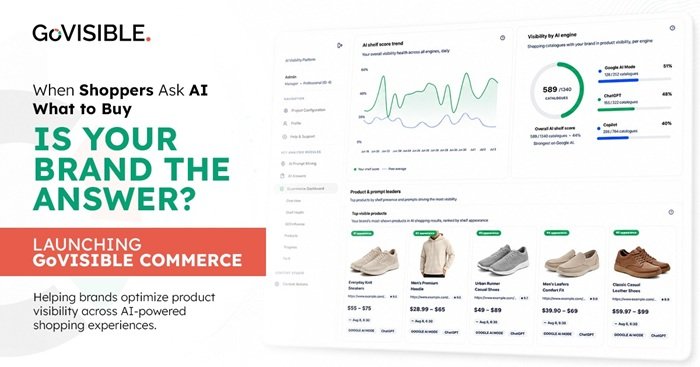 Launch of GoVISIBLE Commerce: AI Visibility Intelligence Platform for eCommerce Brands